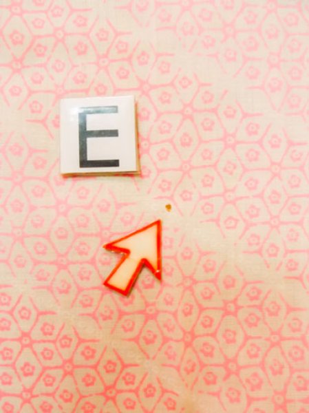 Photo16: M0110J Used Japanese women  Pink JUBAN undergarment / Mousseline. Geometrical pattern,   (Grade D) (16)