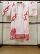Photo1: M0110L Used Japanese womenPale Light Pink JUBAN undergarment / Silk. Crane,   (Grade C) (1)