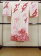 Photo2: M0110L Used Japanese womenPale Light Pink JUBAN undergarment / Silk. Crane,   (Grade C) (2)