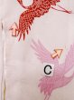 Photo17: M0110L Used Japanese womenPale Light Pink JUBAN undergarment / Silk. Crane,   (Grade C) (17)