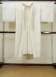 Photo1: M0110S Used Japanese women  White JUBAN undergarment / Silk.    (Grade C) (1)