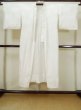 Photo1: M0110V Used Japanese women  White JUBAN undergarment / Silk.    (Grade D) (1)