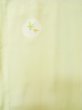 Photo3: Mint M0110Y Used Japanese womenPale Light Yellowish Green JUBAN undergarment / Silk. Flower,   (Grade A) (3)