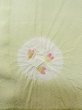 Photo5: Mint M0110Y Used Japanese womenPale Light Yellowish Green JUBAN undergarment / Silk. Flower,   (Grade A) (5)