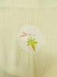 Photo10: Mint M0110Y Used Japanese womenPale Light Yellowish Green JUBAN undergarment / Silk. Flower,   (Grade A) (10)
