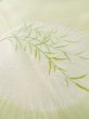 Photo13: Mint M0110Y Used Japanese womenPale Light Yellowish Green JUBAN undergarment / Silk. Flower,   (Grade A) (13)