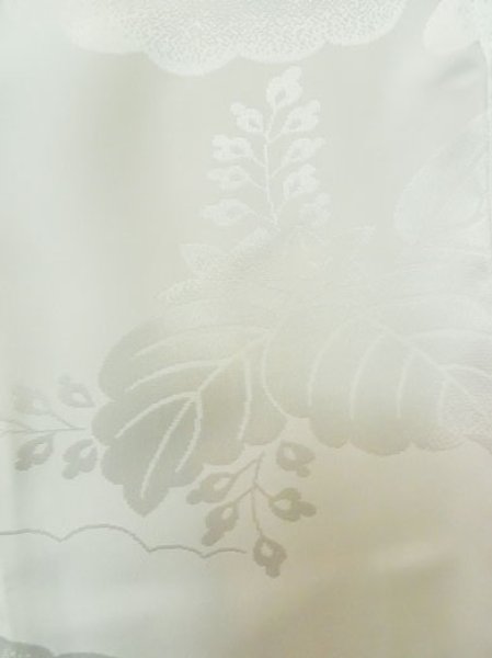 Photo7: M0111C Used Japanese women  White JUBAN undergarment / Synthetic.    (Grade C) (7)