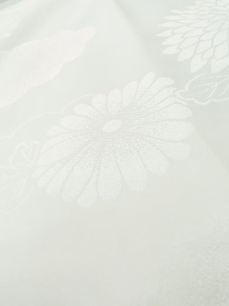 Photo10: M0111C Used Japanese women  White JUBAN undergarment / Synthetic.    (Grade C) (10)