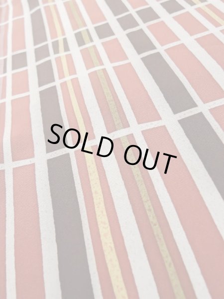 Photo8: M0131F Used Japanese women  White KOMON dyed / Synthetic. Line,   (Grade C) (8)