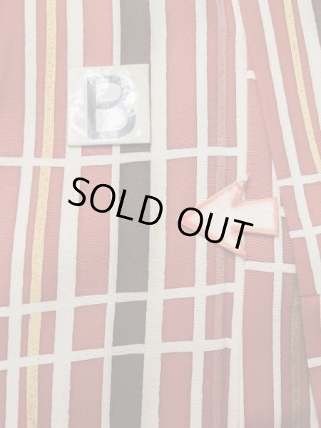 Photo15: M0131F Used Japanese women  White KOMON dyed / Synthetic. Line,   (Grade C) (15)