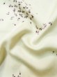 Photo12: M0131I Used Japanese women  White KOMON dyed / Silk. Abstract pattern   (Grade C) (12)