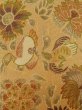 Photo7: M0131L Used Japanese women  Beige KOMON dyed / Silk. Bird,   (Grade B) (7)