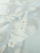 Photo8: M0131P Used Japanese women Pale Light Blue KOMON dyed / Silk. Leaf,   (Grade C) (8)