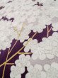 Photo8: M0131T Used Japanese women Dark Purple KOMON dyed / Silk. UME plum bloom   (Grade A) (8)