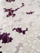 Photo10: M0131T Used Japanese women Dark Purple KOMON dyed / Silk. UME plum bloom   (Grade A) (10)