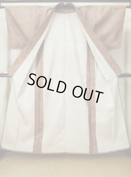 Photo2: Mint M0201C Used Japanese women  Red KOMON dyed / Cotton. Chinz pattern,   (Grade A) (2)