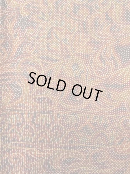 Photo5: Mint M0201C Used Japanese women  Red KOMON dyed / Cotton. Chinz pattern,   (Grade A) (5)