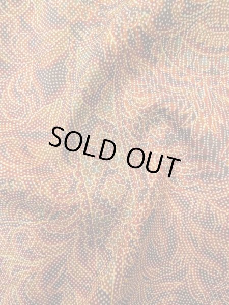 Photo12: Mint M0201C Used Japanese women  Red KOMON dyed / Cotton. Chinz pattern,   (Grade A) (12)