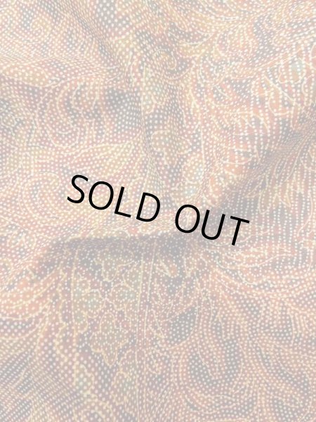 Photo13: Mint M0201C Used Japanese women  Red KOMON dyed / Cotton. Chinz pattern,   (Grade A) (13)