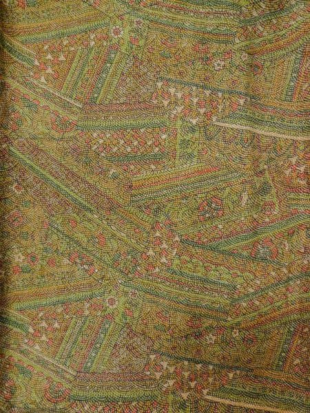 Photo3: M0201D Used Japanese women Pale Taupe KOMON dyed / Synthetic. Dot,   (Grade D) (3)