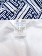 Photo11: M0207B Used Japanese men  Indigo Blue Men's Yukata / Cotton. Greek key fret tight-fitting sleeves  (Grade B) (11)