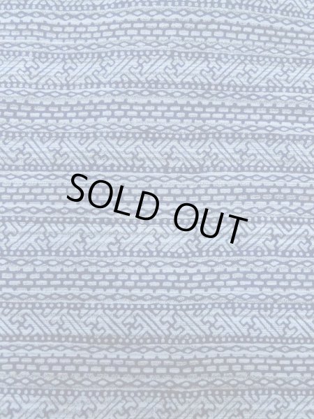 Photo6: M0207C Used Japanese men Pale Blue Men's Yukata / Cotton. Abstract pattern   (Grade C) (6)