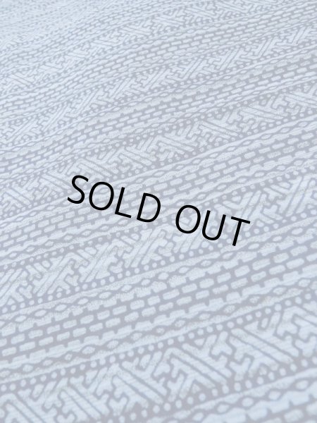 Photo7: M0207C Used Japanese men Pale Blue Men's Yukata / Cotton. Abstract pattern   (Grade C) (7)