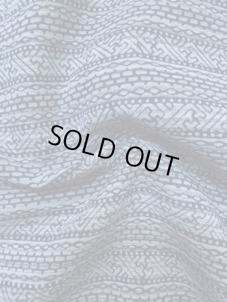 Photo9: M0207C Used Japanese men Pale Blue Men's Yukata / Cotton. Abstract pattern   (Grade C) (9)