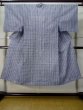 Photo1: M0207D Used Japanese men  Indigo Blue Men's Yukata / Cotton. Plaid Checks   (Grade D) (1)