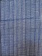 Photo3: M0207D Used Japanese men  Indigo Blue Men's Yukata / Cotton. Plaid Checks   (Grade D) (3)