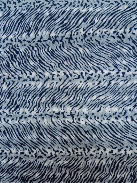 Photo5: M0207E Used Japanese men  Blue Men's Yukata / Cotton. Abstract pattern   (Grade C) (5)