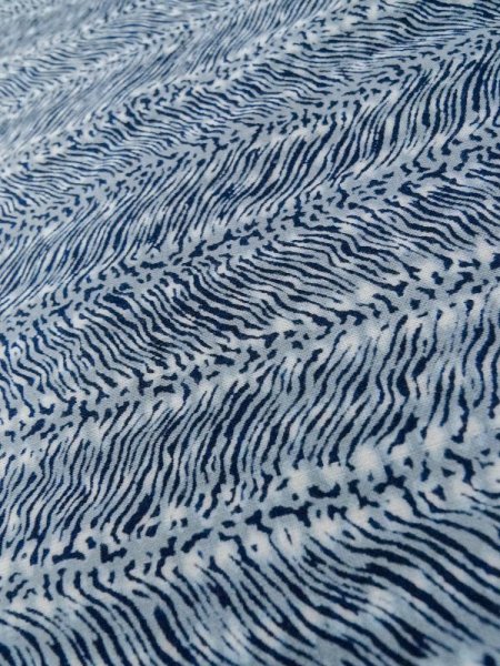 Photo6: M0207E Used Japanese men  Blue Men's Yukata / Cotton. Abstract pattern   (Grade C) (6)