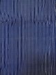 Photo3: M0207G Used Japanese men  Indigo Blue Men's Yukata / Cotton. Stripes tight-fitting sleeves  (Grade B) (3)