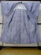 Photo2: M0207I Used Japanese men  Indigo Blue Men's Yukata / Cotton. Abstract pattern   (Grade D) (2)