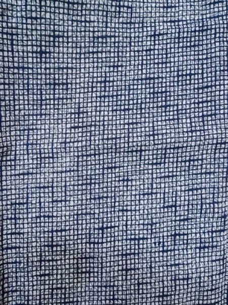 Photo3: M0207J Used Japanese men  Blue Men's Yukata / Cotton. Abstract pattern   (Grade C) (3)