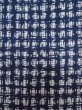 Photo6: M0207K Used Japanese men  Indigo Blue Men's Yukata / Cotton. Abstract pattern   (Grade D) (6)