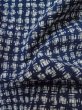 Photo9: M0207K Used Japanese men  Indigo Blue Men's Yukata / Cotton. Abstract pattern   (Grade D) (9)