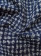Photo10: M0207K Used Japanese men  Indigo Blue Men's Yukata / Cotton. Abstract pattern   (Grade D) (10)