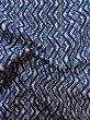 Photo10: Mint M0207L Used Japanese men  Indigo Blue Men's Yukata / Cotton. Geometrical pattern,   (Grade A) (10)