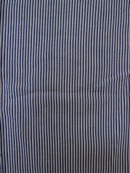 Photo4: M0207M Used Japanese men  Indigo Blue Men's Yukata / Cotton. Stripes   (Grade C) (4)