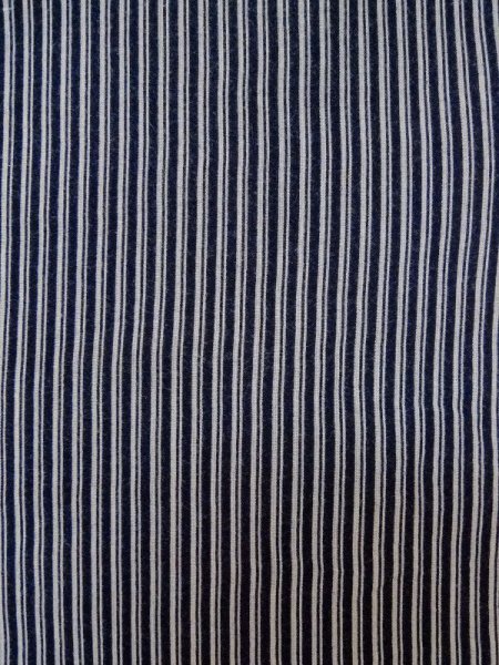 Photo5: M0207M Used Japanese men  Indigo Blue Men's Yukata / Cotton. Stripes   (Grade C) (5)