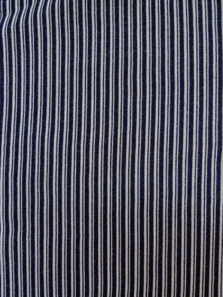 Photo6: M0207M Used Japanese men  Indigo Blue Men's Yukata / Cotton. Stripes   (Grade C) (6)