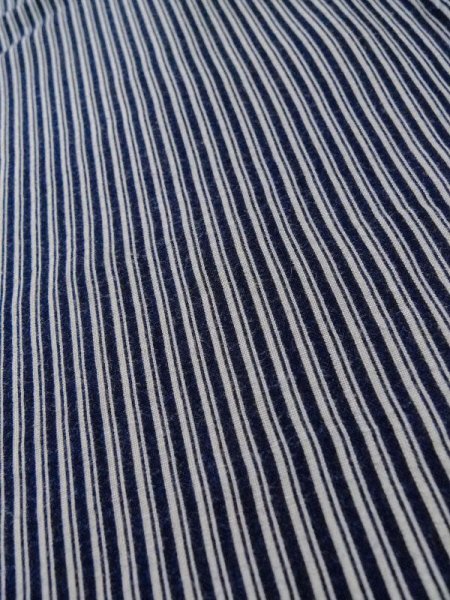 Photo7: M0207M Used Japanese men  Indigo Blue Men's Yukata / Cotton. Stripes   (Grade C) (7)