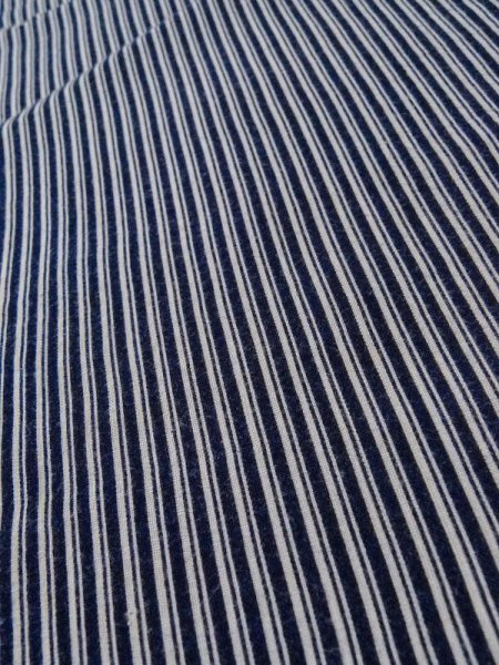 Photo8: M0207M Used Japanese men  Indigo Blue Men's Yukata / Cotton. Stripes   (Grade C) (8)
