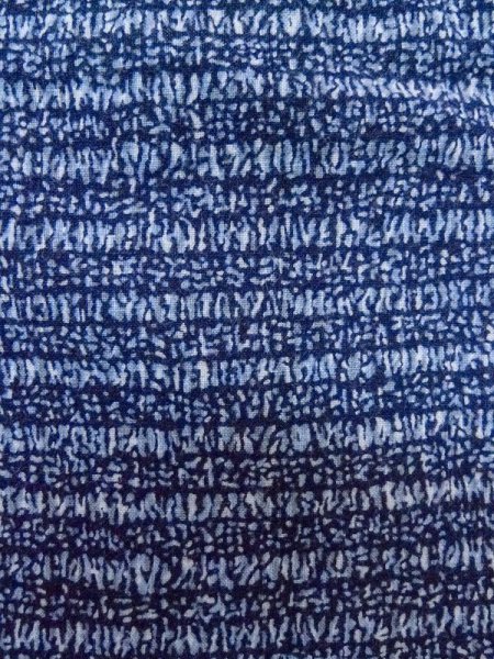 Photo5: M0207N Used Japanese men  Blue Men's Yukata / Cotton. Abstract pattern   (Grade C) (5)