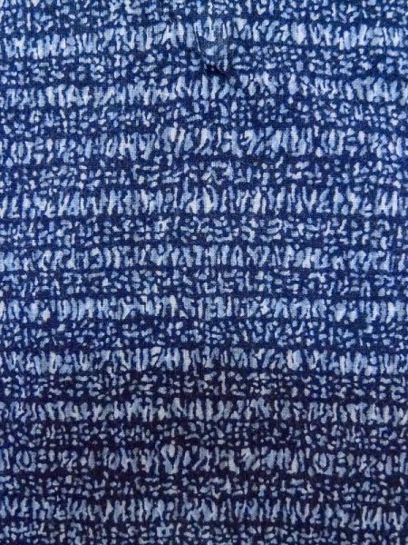 Photo6: M0207N Used Japanese men  Blue Men's Yukata / Cotton. Abstract pattern   (Grade C) (6)