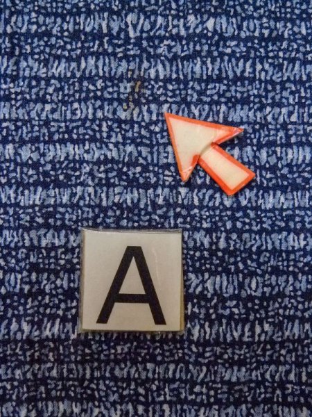 Photo12: M0207N Used Japanese men  Blue Men's Yukata / Cotton. Abstract pattern   (Grade C) (12)