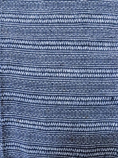 Photo4: M0207R Used Japanese men  Indigo Blue Men's Yukata / Cotton. Abstract pattern   (Grade C) (4)