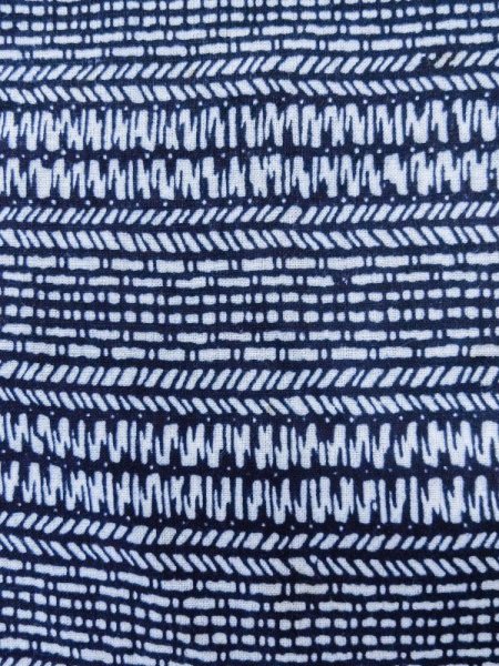 Photo6: M0207R Used Japanese men  Indigo Blue Men's Yukata / Cotton. Abstract pattern   (Grade C) (6)