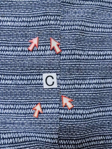 Photo14: M0207R Used Japanese men  Indigo Blue Men's Yukata / Cotton. Abstract pattern   (Grade C) (14)